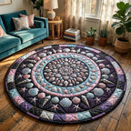 Coastal Whisper Round Mat Rug - Nature Design | Serene Home Decor