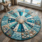 Coastal Whisper Round Mat Rug - Nature Design | Serene Home Decor