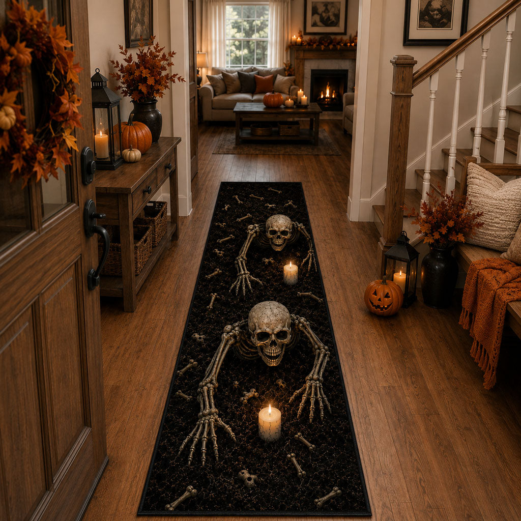 Coffin Escape Runner Rug - Nature Design | Serene Runner Rug (Design 1) - washable non-slip printed rug