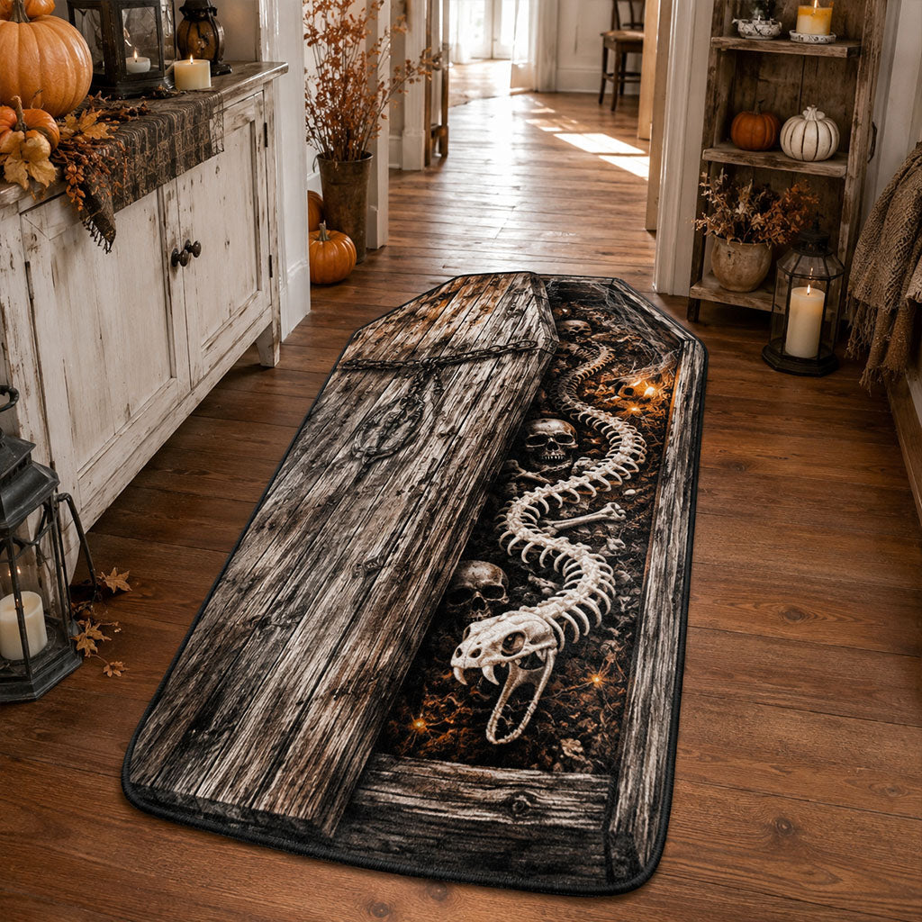 Coffin Keeper Custom Shape Area Rug - Nature Design | Die-Cut Non-Slip Rug - washable non-slip printed rug
