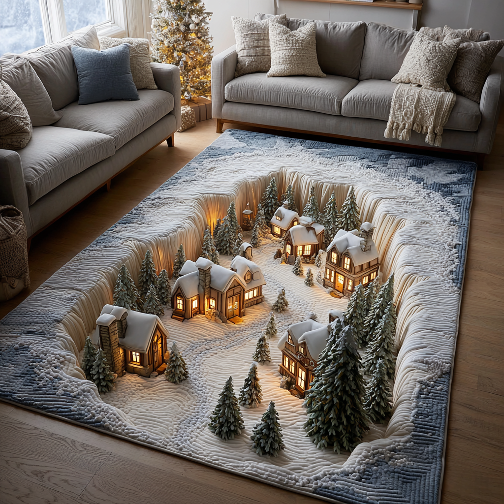 Cold Hearth area rug in a living room