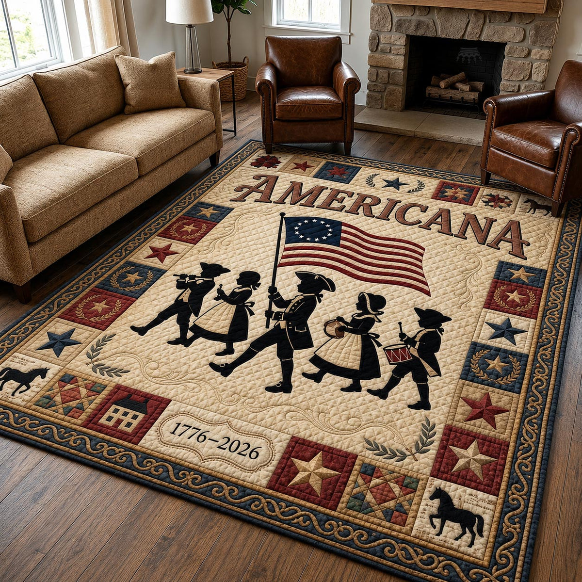 Colonial Heritage area rug in a living room