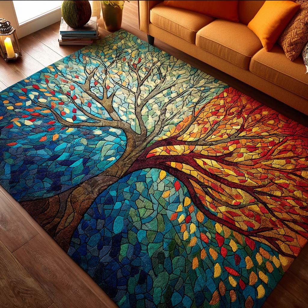 Color Symphony area rug in a living room