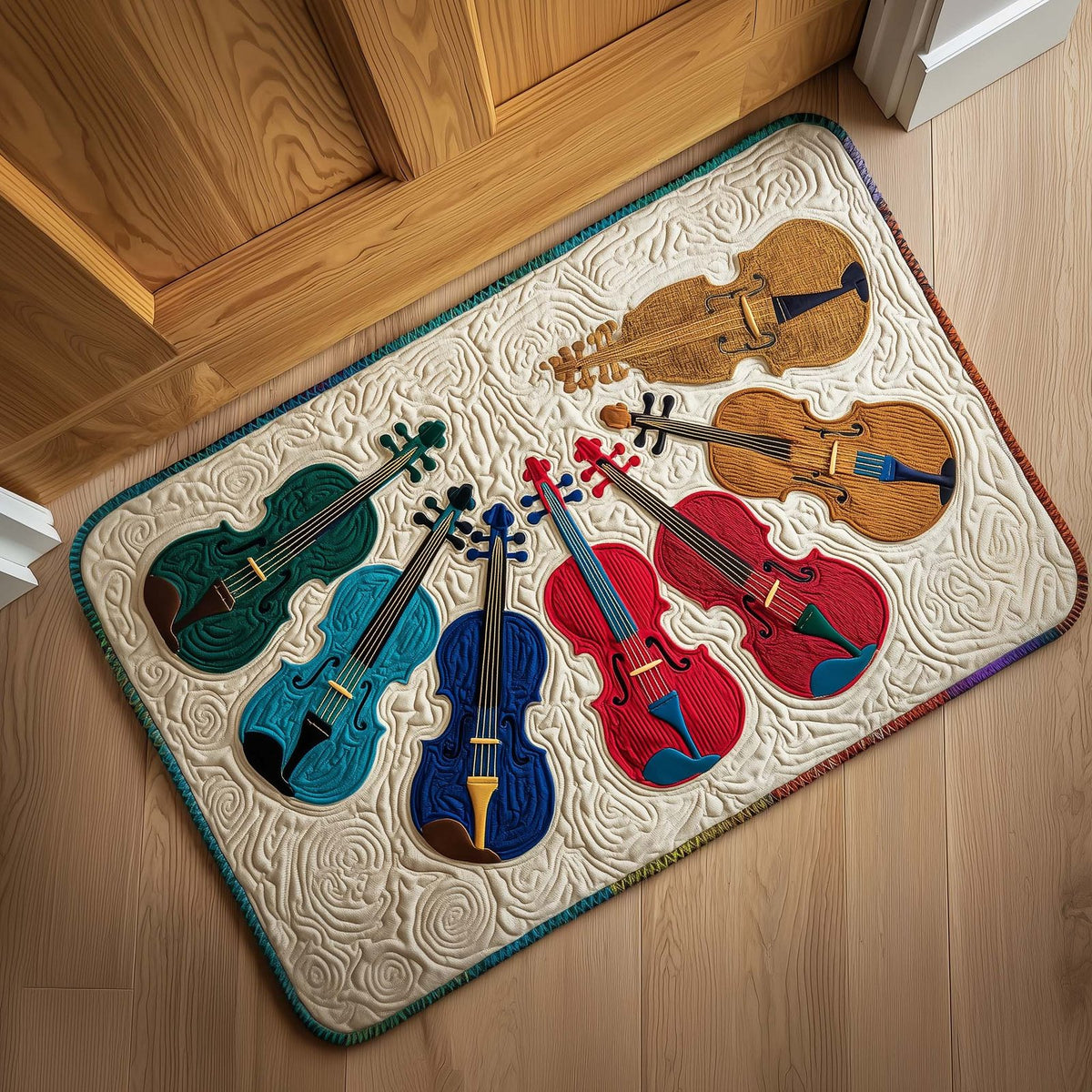 Color Violins Quilted Doormat - Nature Design | Printed Welcome Doormat