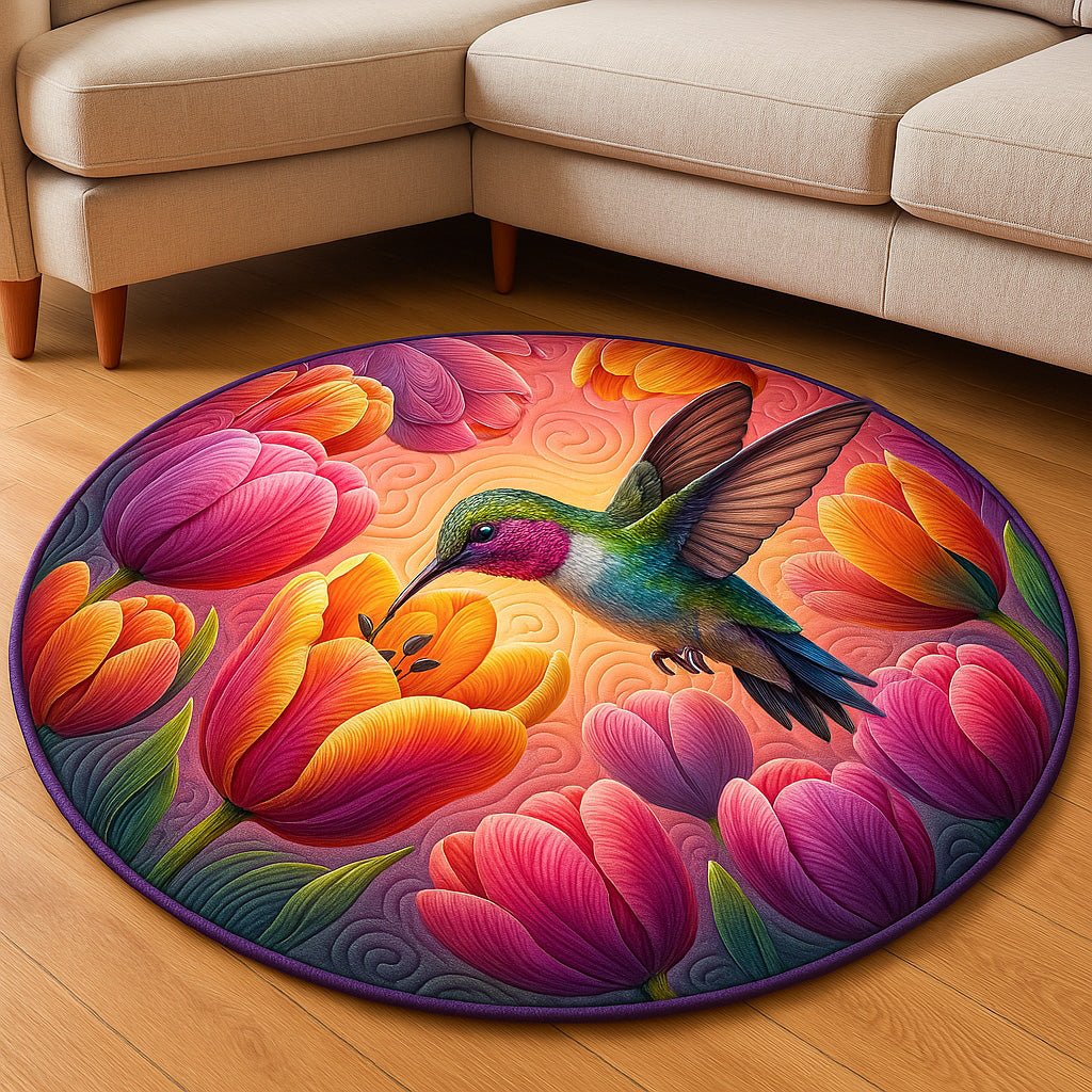 Colorful Flight Round Mat Rug - Nature Design | Serene Home Decor