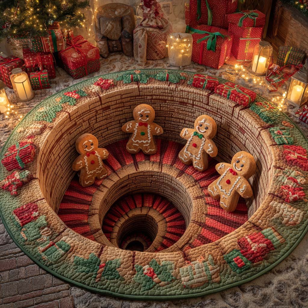 Cookie Cellar Magic Round Mat Rug - washable non-slip printed rug