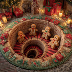 Cookie Cellar Magic Round Mat Rug - washable non-slip printed rug
