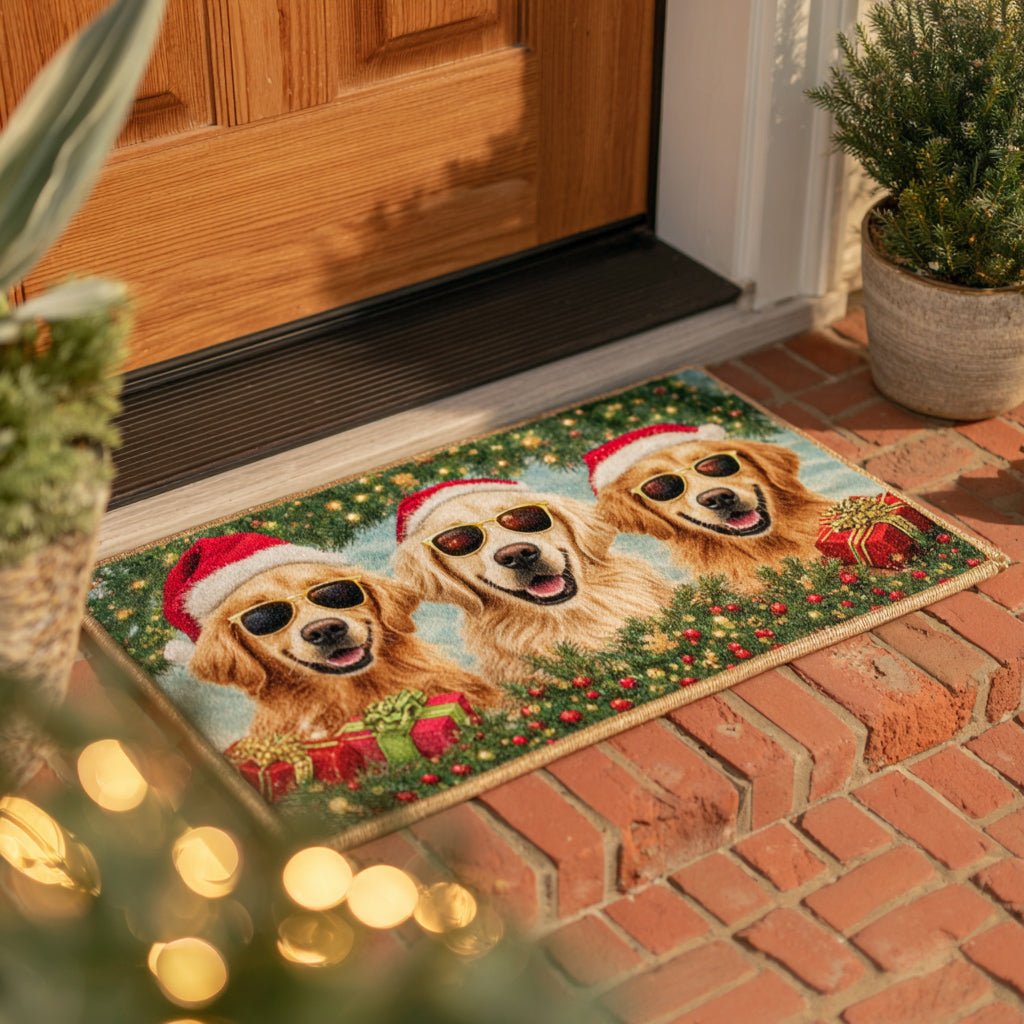 Cool Golden Retriever Doormat - Cute Animal Design | Printed Welcome Doormat