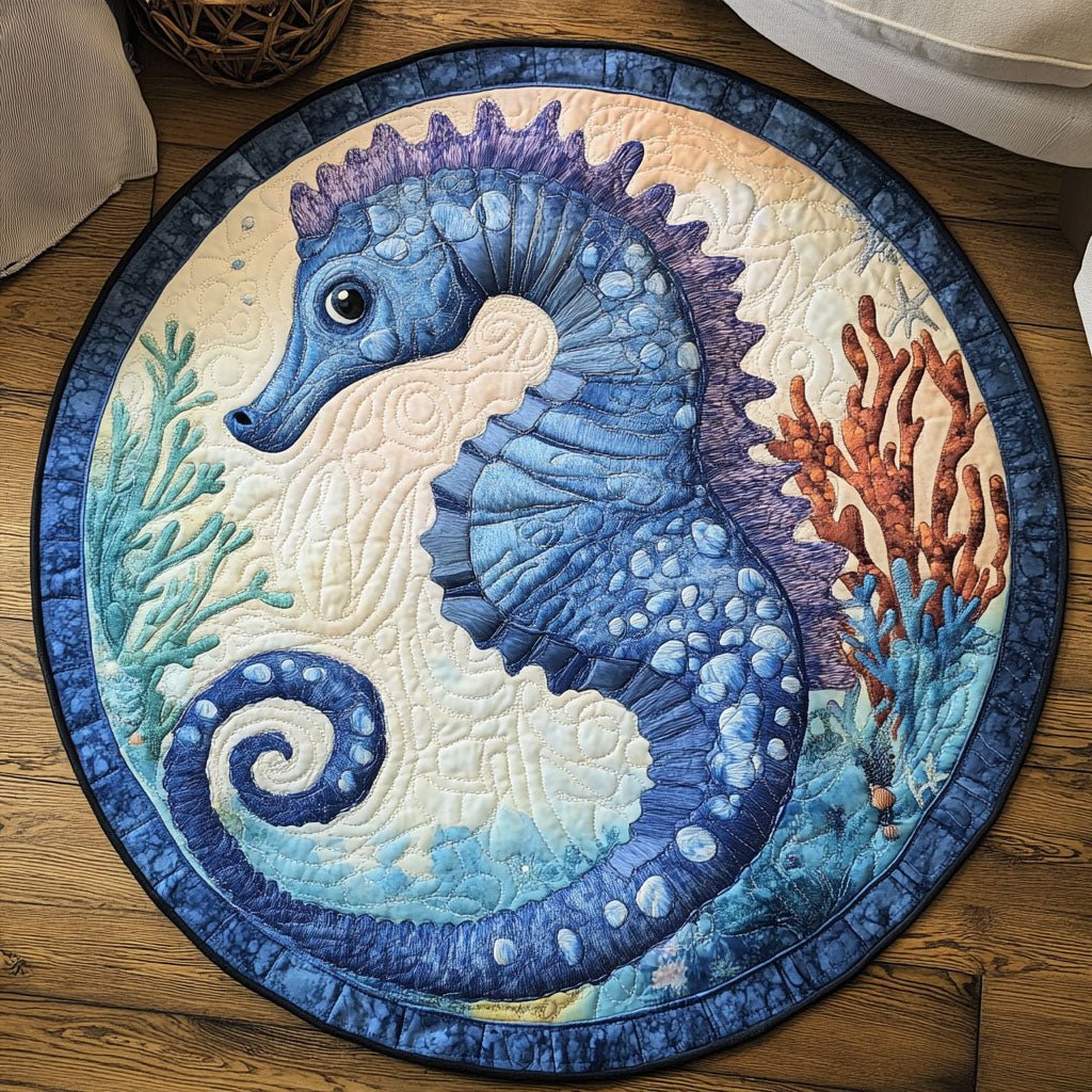 Coral Reef Dweller Round Mat Rug - Nature Design | Serene Home Decor