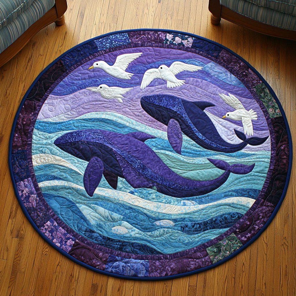 Coral Reef Harmony Round Mat Rug - Nature Design | Serene Home Decor
