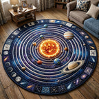 Cosmic Orbit Round Mat Rug - Nature Design | Serene Home Decor