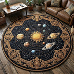 Cosmic Orbit Round Mat Rug - Nature Design | Serene Home Decor