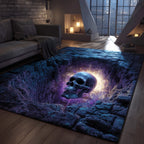 Cosmic Skeleton area rug in a living room
