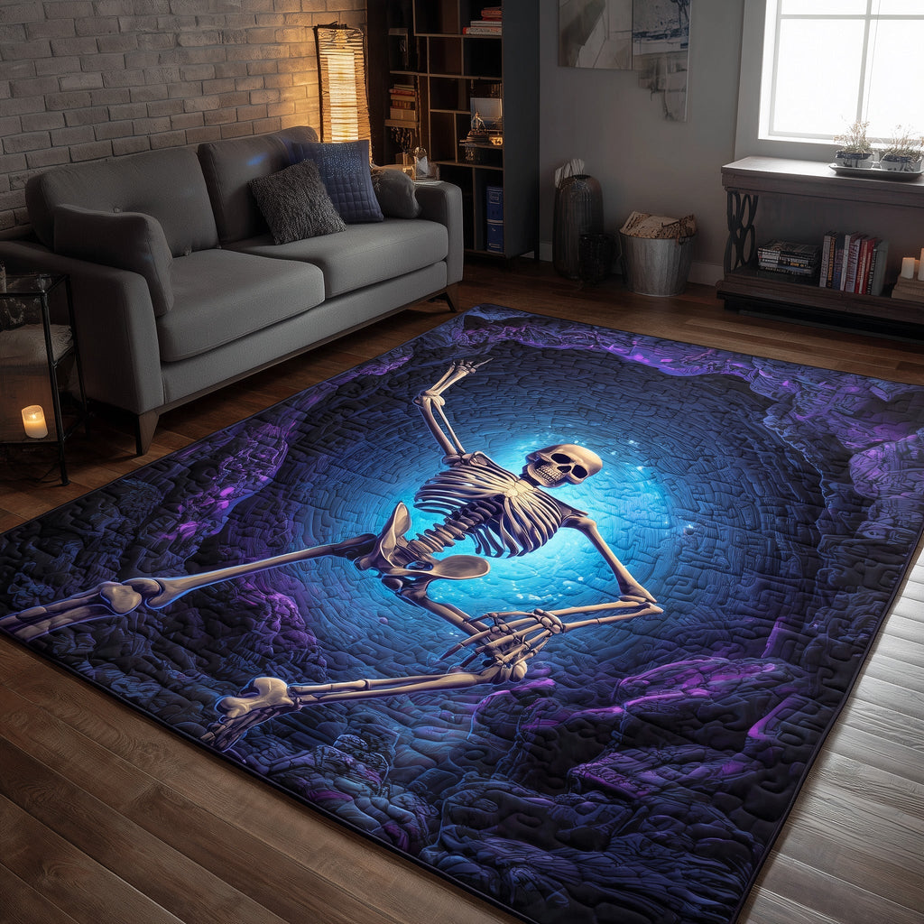 Cosmic Skeleton area rug in a living room