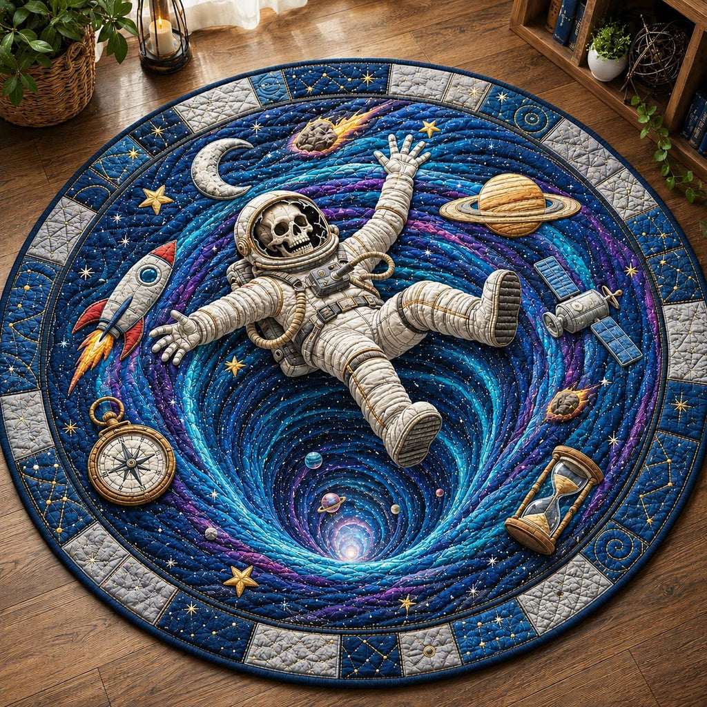 Cosmic Skeleton Fall Qulited Round Mat Round Mat Rug - Nature Design | Serene Home Decor