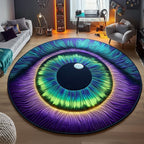 Cosmic Wanderer Eyes Round Mat Rug - Nature Design | Serene Home Decor