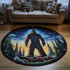 Cosmic Watcher Round Mat Rug - washable non-slip printed rug