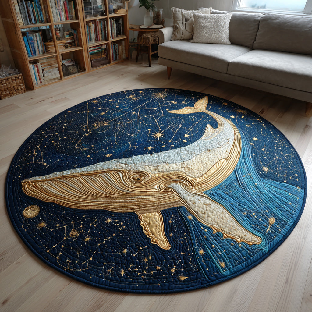 Cosmic Whale Round Mat Rug