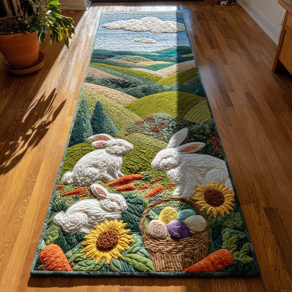 Cotton Cloudscape Runner Carpet Runner Rug - Cute Pet Design | Animal Printed Runner Rug