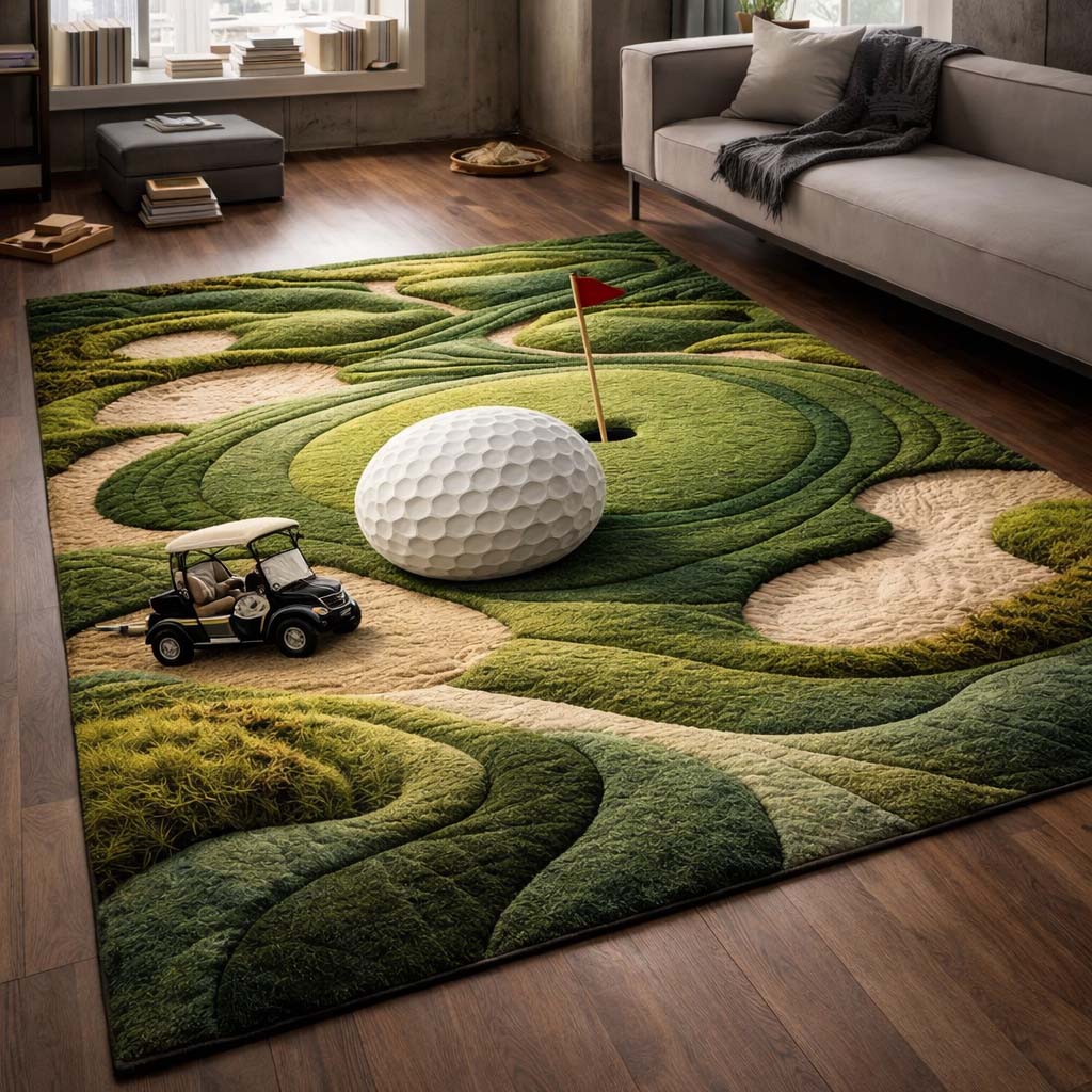 Country Club area rug in a living room
