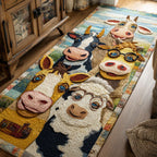 Country Companions Runner Carpet Runner Rug - Cute Pet Design | Animal Printed Runner Rug