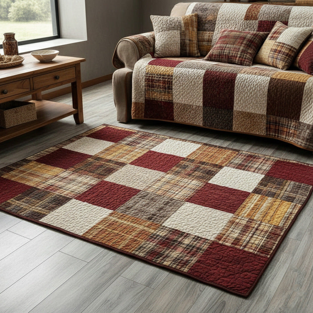 Country Home area rug in a living room