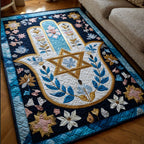 Covenant Patterns area rug in a living room