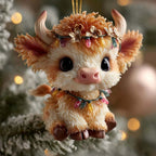Cowmas Glow Christmas Ornament