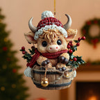 Cozy Highland Christmas Ornament