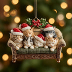 Cozy Kitten Seat Christmas Ornament