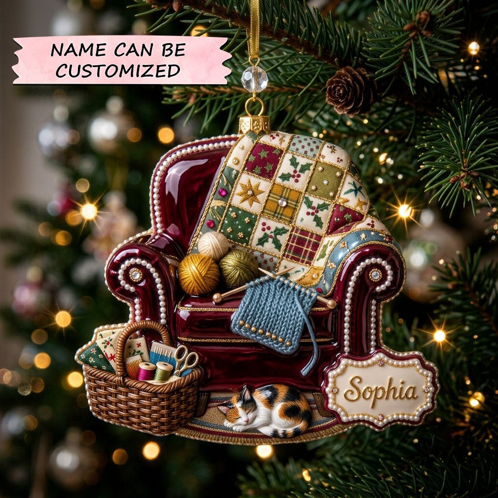 Cozy Quilting Christmas Ornament