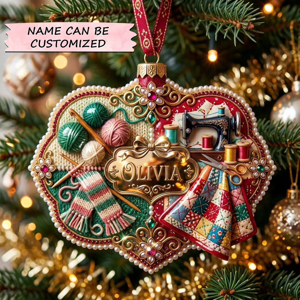 Cozy Sewing Christmas Ornament