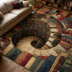Cozy Book Night area rug in a living room
