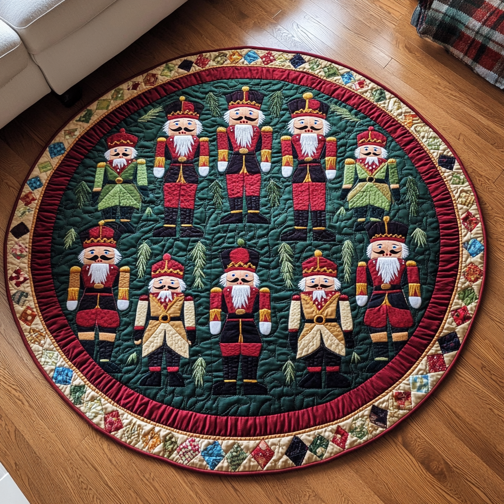 Cozy Christmas Cabin Round Mat Rug NCU0DK1230