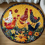 Cozy Coop Round Mat Rug - washable non-slip printed rug