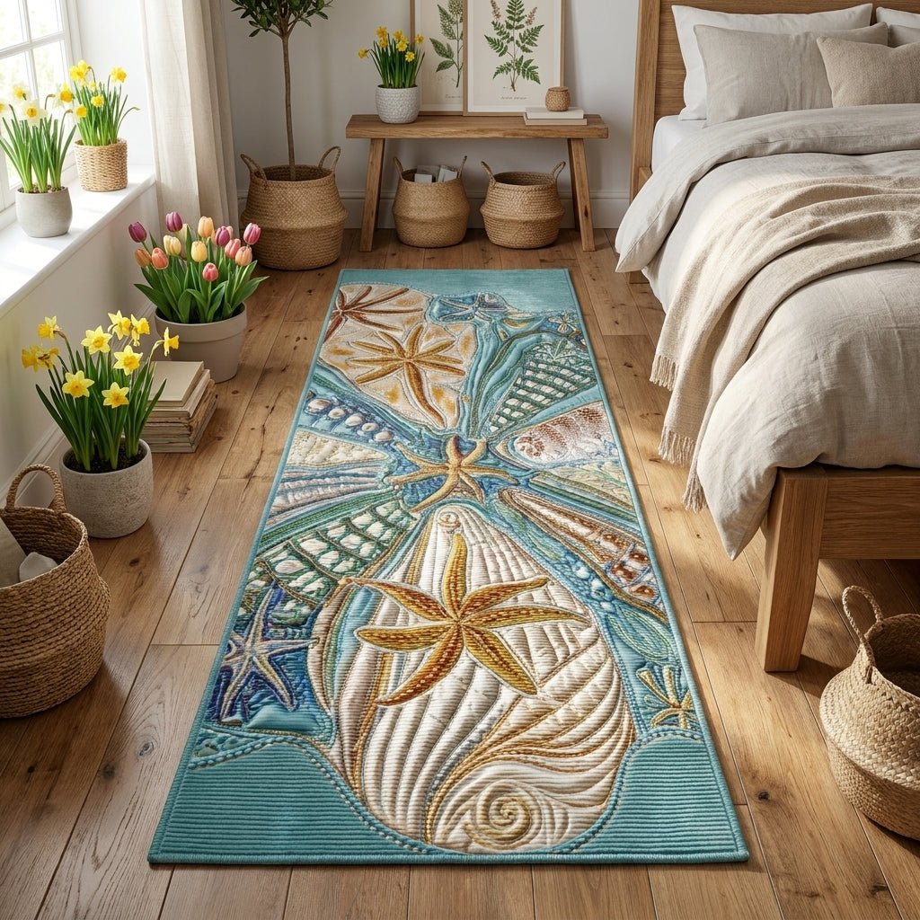 Cozy Cottage Conch Runner Carpet Runner Rug - Cute Pet Design | Animal Printed Runner Rug