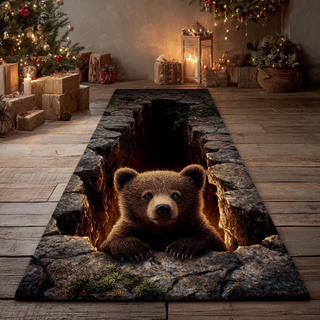 Cozy Cub Runner Carpet Runner Rug - Cute Pet Design | Animal Printed Runner Rug