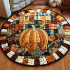 Cozy Fall Round Mat Rug - washable non-slip printed rug