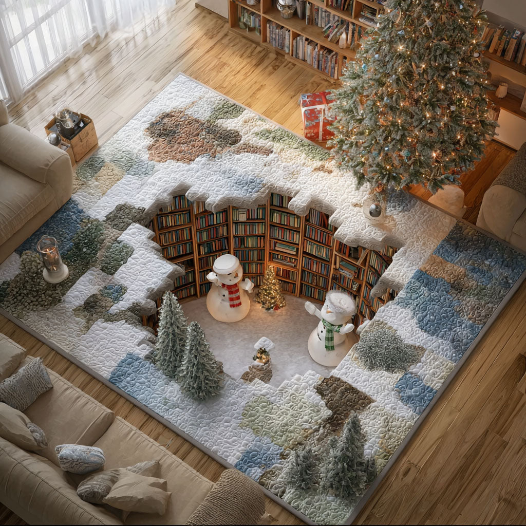 Cozy Glacier area rug in a living room