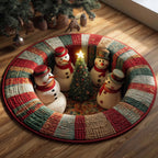 Cozy Harmony Round Mat Rug - washable non-slip printed rug