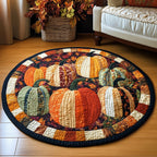 Cozy Harvest Round Mat Rug - washable non-slip printed rug
