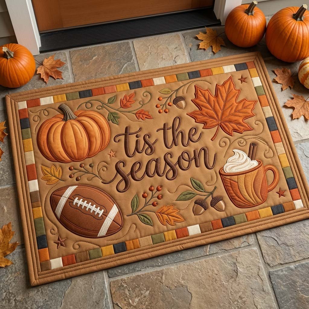 Cozy Harvest Season Doormat - Seasonal Holiday Design | Printed Welcome Doormat