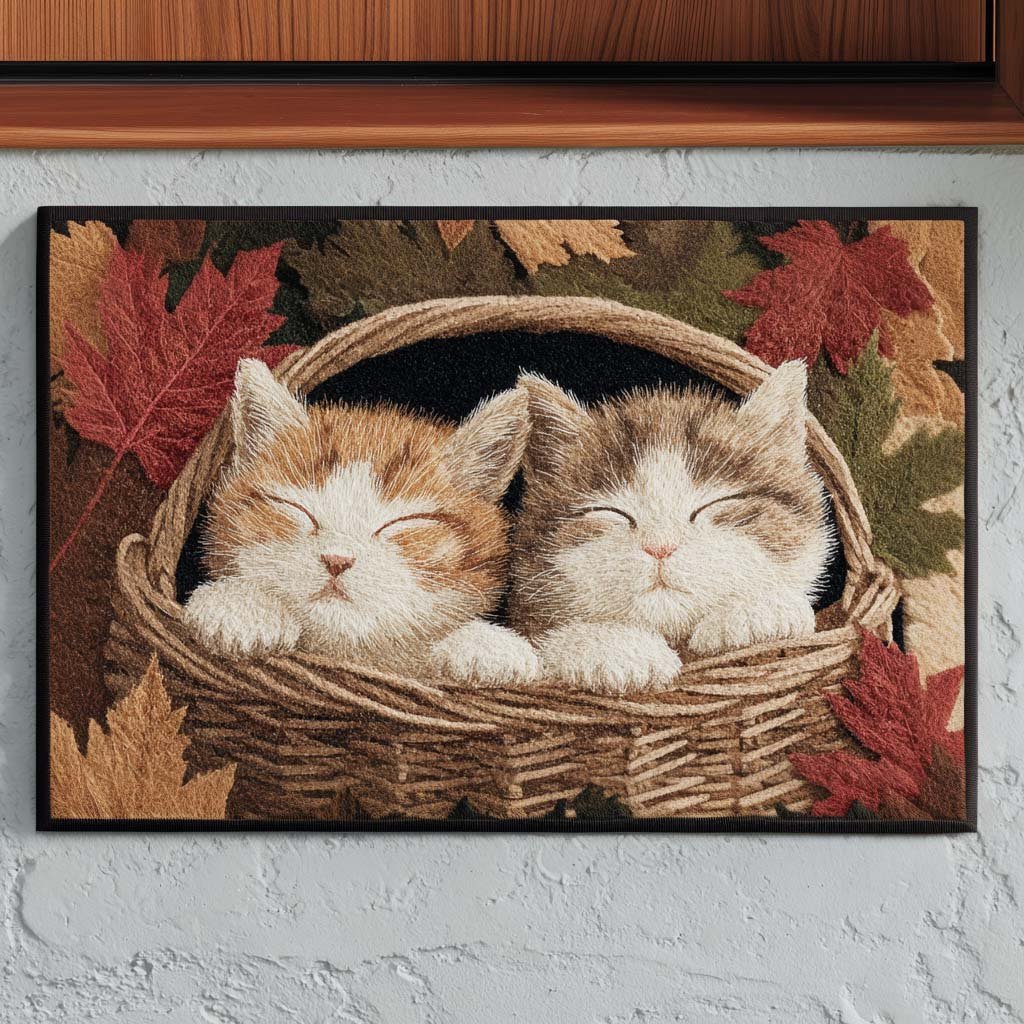 Cozy Kittens Doormat - Cute Animal Design | Printed Welcome Doormat