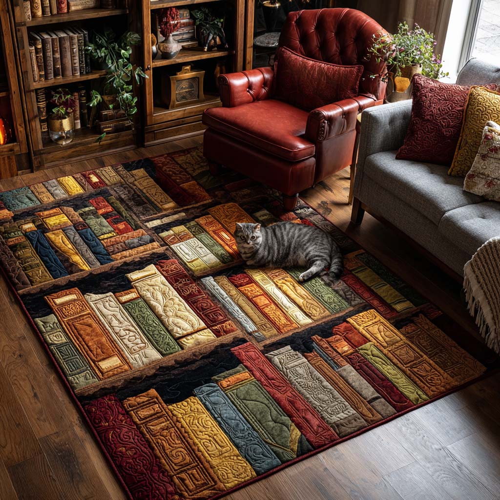 Cozy Library area rug in a living room