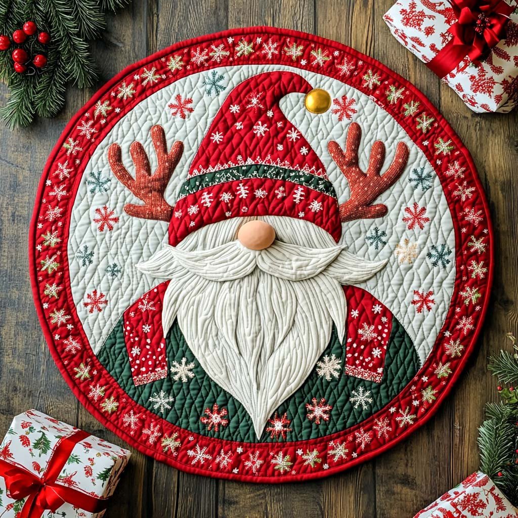 Cozy Nordic Claus Round Mat Rug - Nature Design | Serene Home Decor