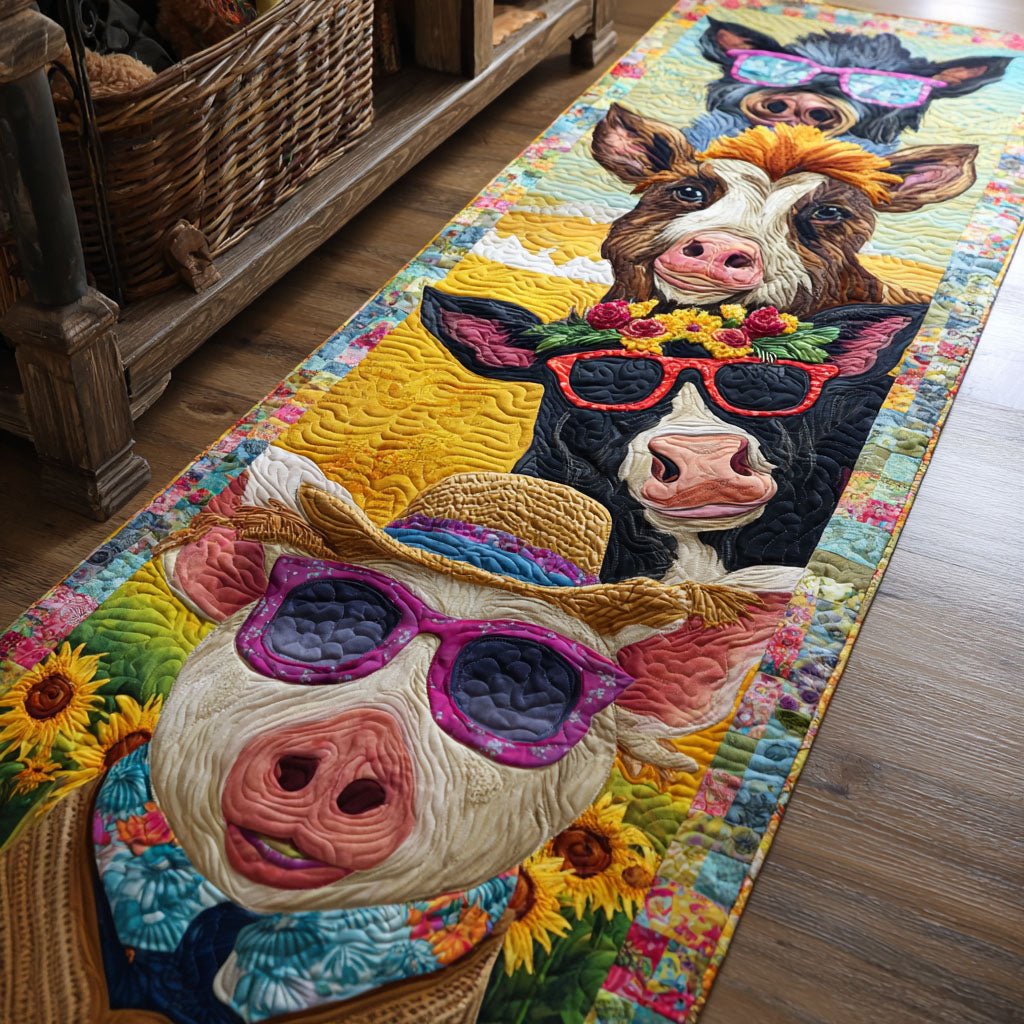 Cozy Pastures Runner Carpet Runner Rug - Cute Pet Design | Animal Printed Runner Rug