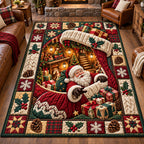 Cozy Stocking Magic area rug in a living room