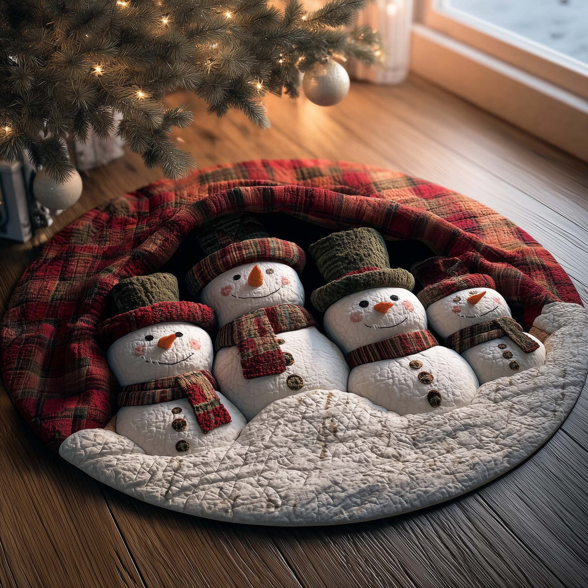 Cozy Together Round Mat Rug - washable non-slip printed rug