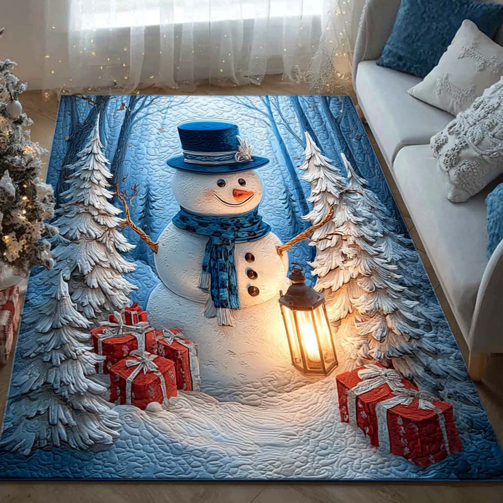 Cozy Village area rug in a living room