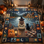 Cozy Witch Lake area rug in a living room